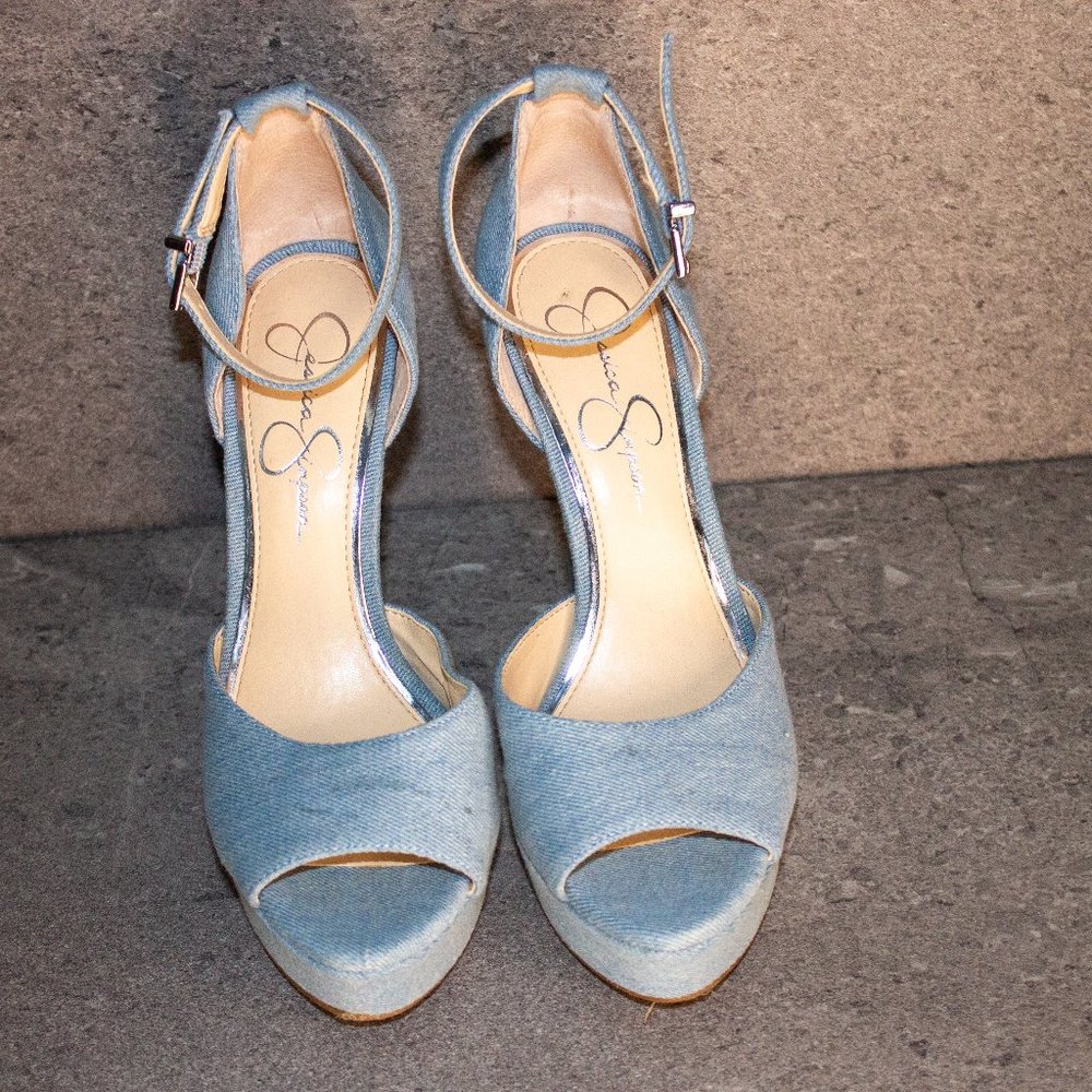 JESSICA SIMPSON BLUE JEAN SANDAL